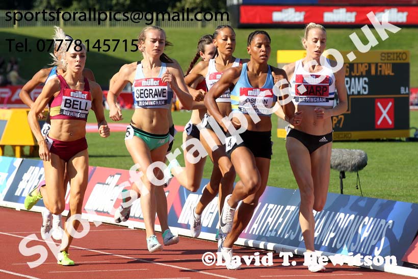 Womens 800 metres, 2019 Muller British Championships, Alexander Stadium, Birmingham. Photo: David T. Hewitson/Sports for All Pics